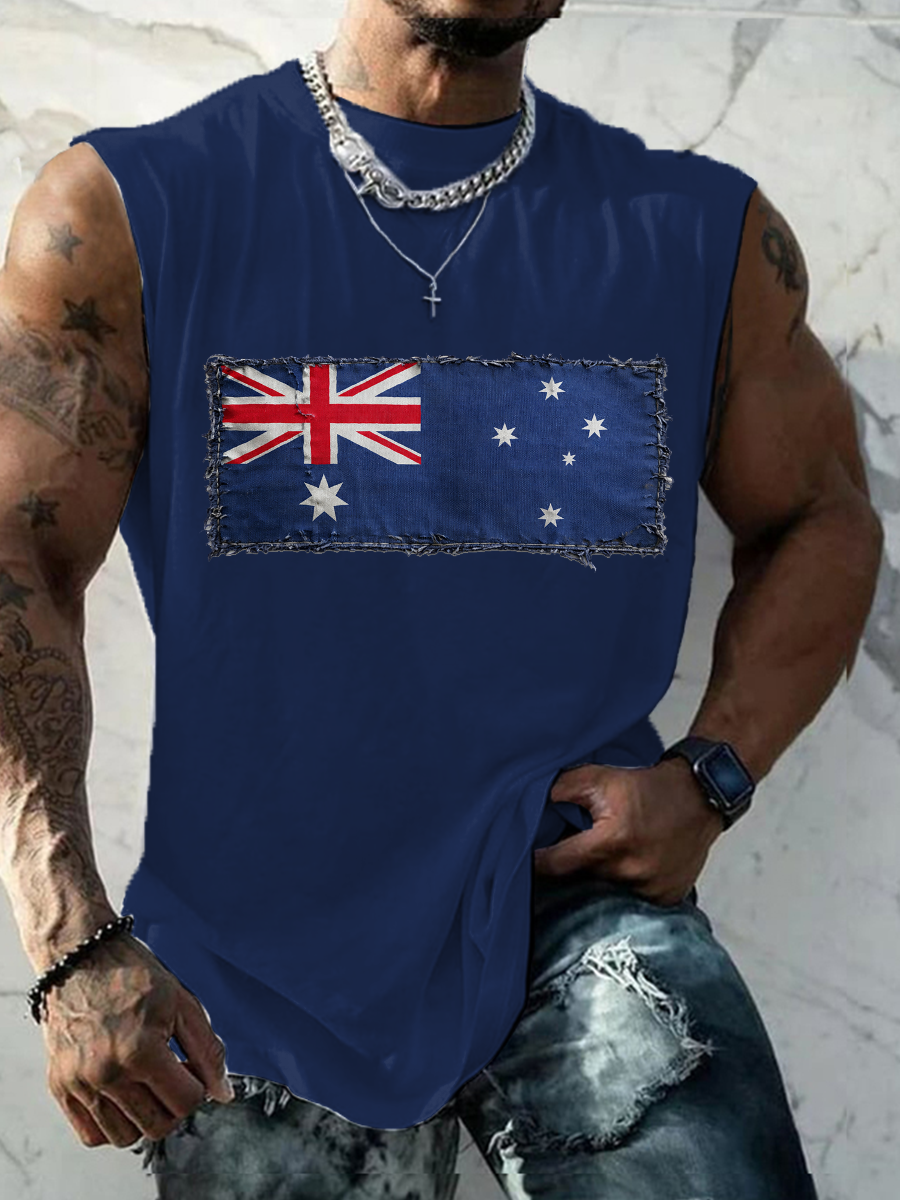 Men's Aussie Flag Art Proud Printed Vest