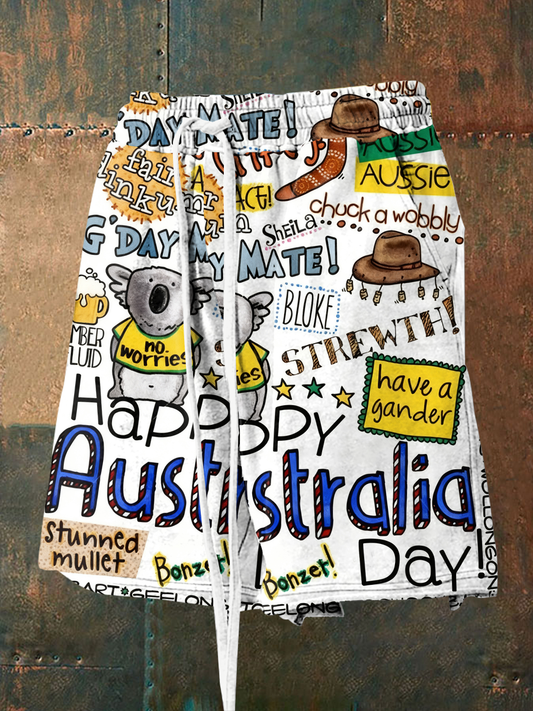 Men's Happy Australia Day Shorts