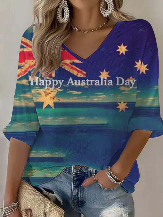 Women's Australia Day Waffle T-shirt