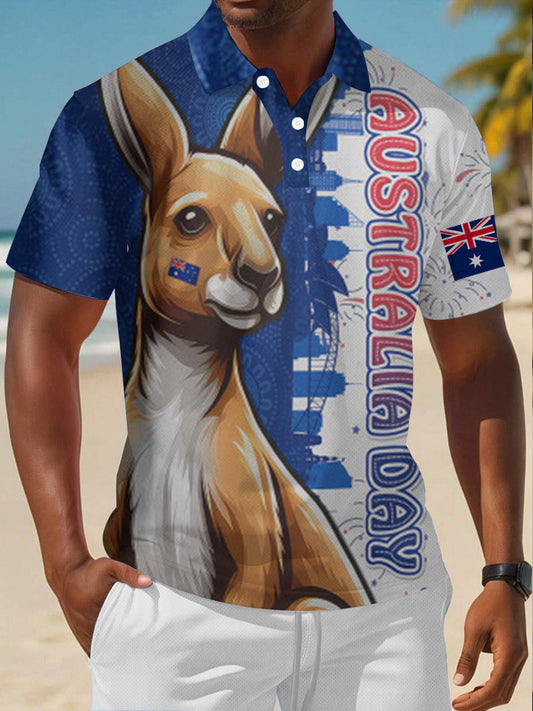 Men's Happy Australia Day polo shirt
