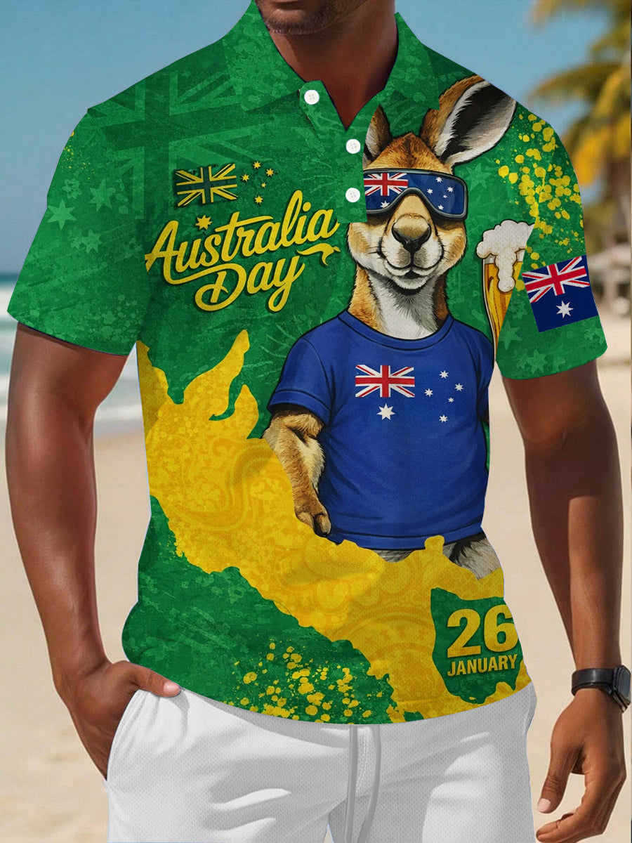 Men's Happy Australia Day polo shirt