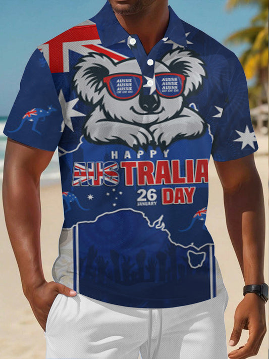 Men's Happy Australia Day polo shirt