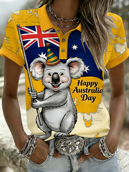 Women's Vintage Australian Holiday Casual Comfortable Polo Shirt