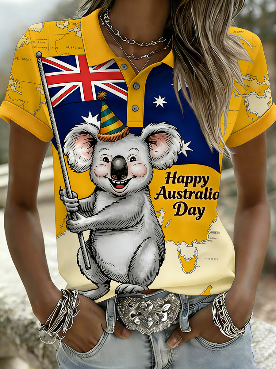 Women's Vintage Australian Holiday Casual Comfortable Polo Shirt