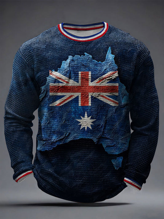 Men's Australia Waffle Long Sleeve T-Shirt