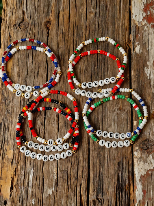 Colorful Letter Elastic Bracelet