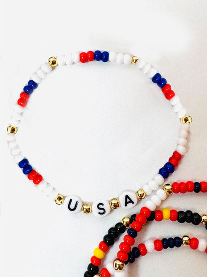 Colorful Letter Elastic Bracelet