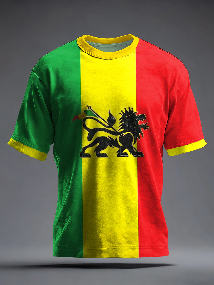 Men's Reggae Music Inspired Print T-Shirt