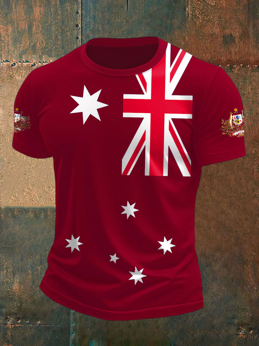 Men's Australia Patriotic Printed T-shirt
