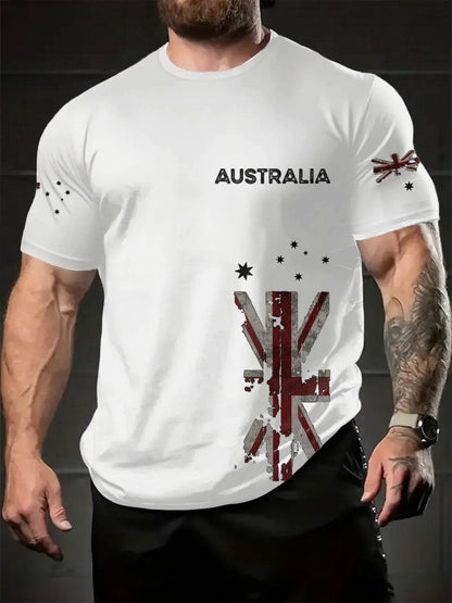 Men's Australia Patriotic Printed T-shirt