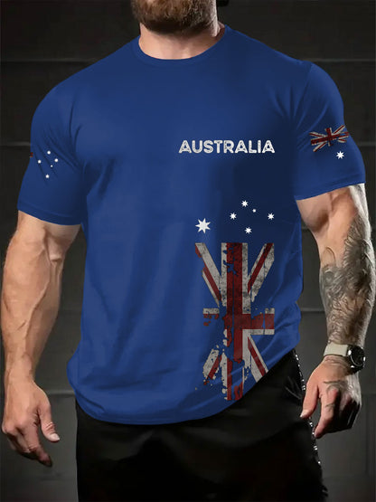 Men's Australia Patriotic Printed T-shirt