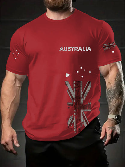 Men's Australia Patriotic Printed T-shirt