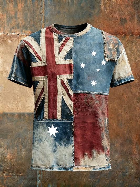 Men's Australian Vintage Distressed T-Shirt