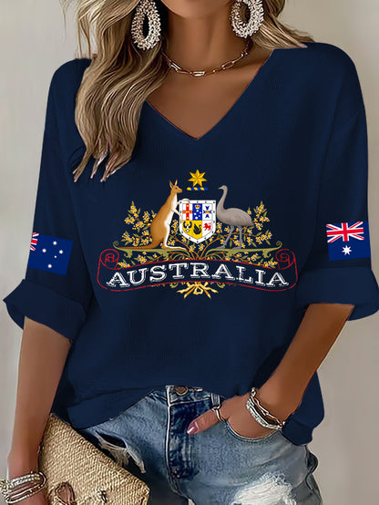 Women's Australian Flag Waffle T-shirt