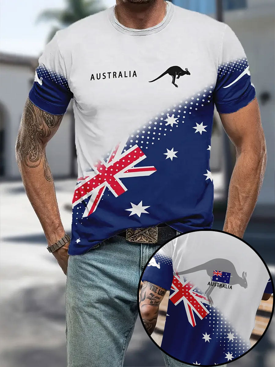 Men's Australia Patriotic Printed T-shirt