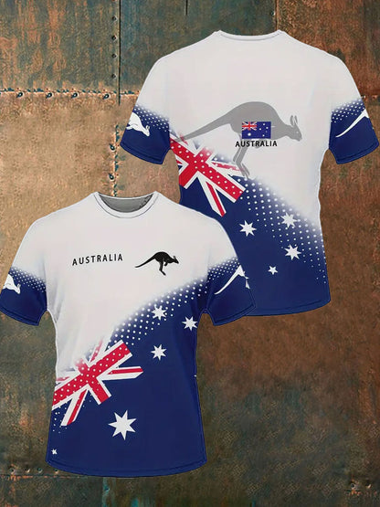 Men's Australia Patriotic Printed T-shirt