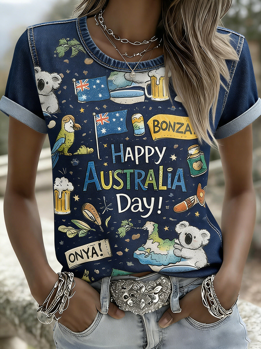 Women's Vintage Australian Holiday Casual Comfortable T-shirt