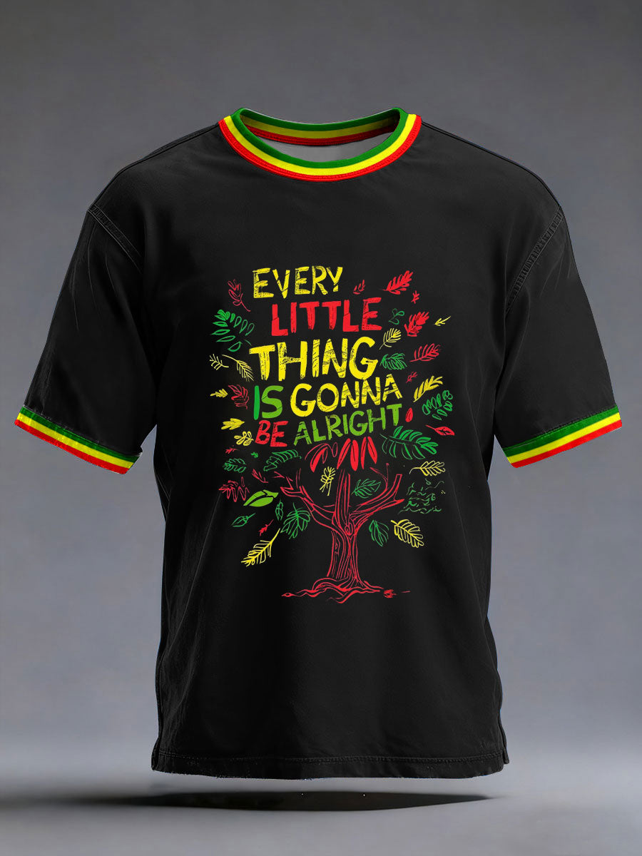 Men's Reggae Print Casual T-shirt