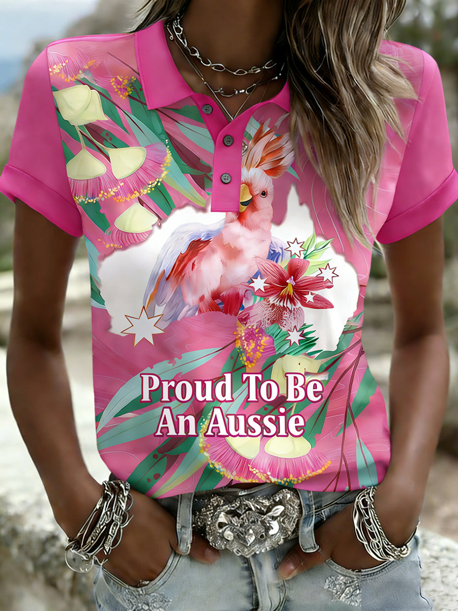 Women's Vintage Australian Holiday Casual Comfortable Polo Shirt