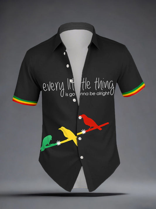 Men's Every Little Thing Is Gonna Be All Right Print Shirt
