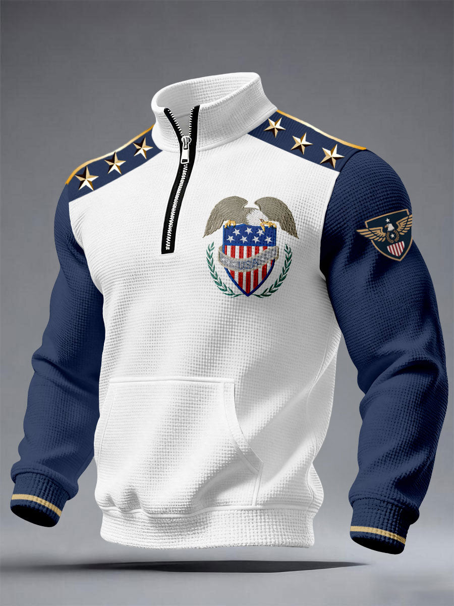 Men's American Patriotic Waffle Sweatshirts