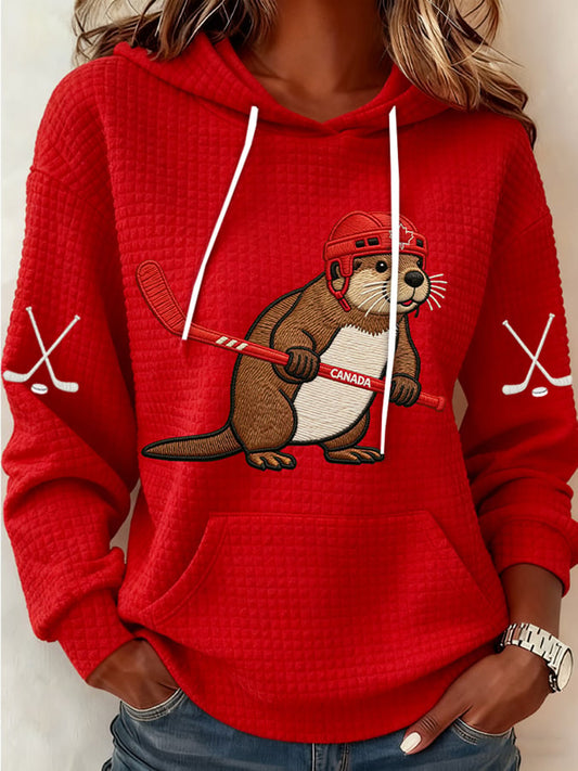 Women's Canada Hockey Print Hoodie