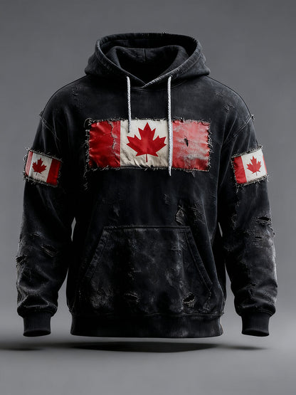 Men's Canada Print Casual Hoodie