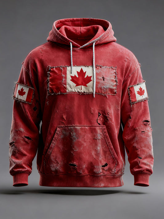 Men's Canada Print Casual Hoodie