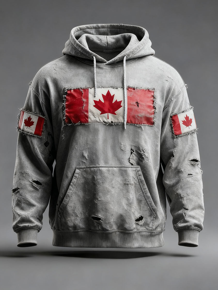 Men's Canada Print Casual Hoodie