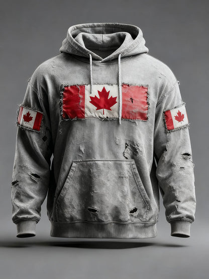 Men's Canada Print Casual Hoodie
