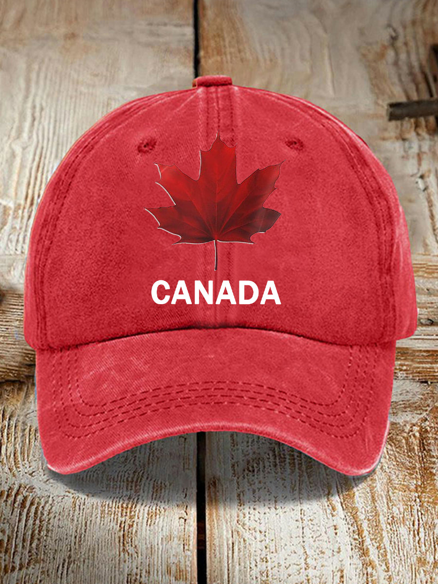 Unisex Canadian Maple Leaf Print Hat