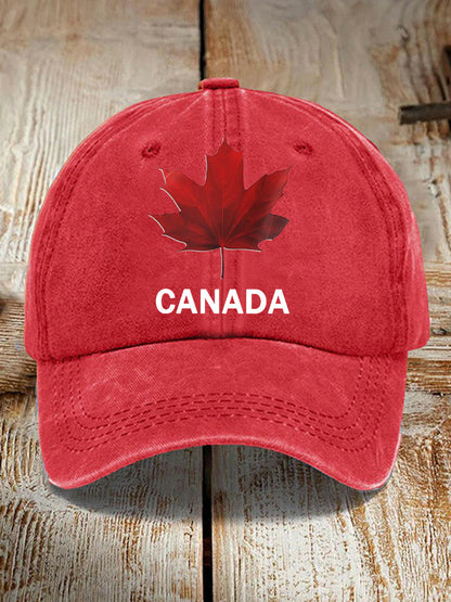 Unisex Canadian Maple Leaf Print Hat