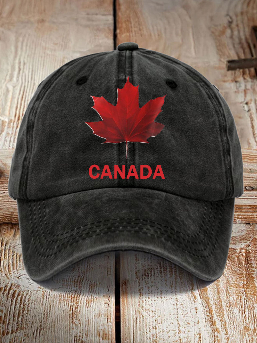 Unisex Canadian Maple Leaf Print Hat