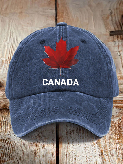 Unisex Canadian Maple Leaf Print Hat