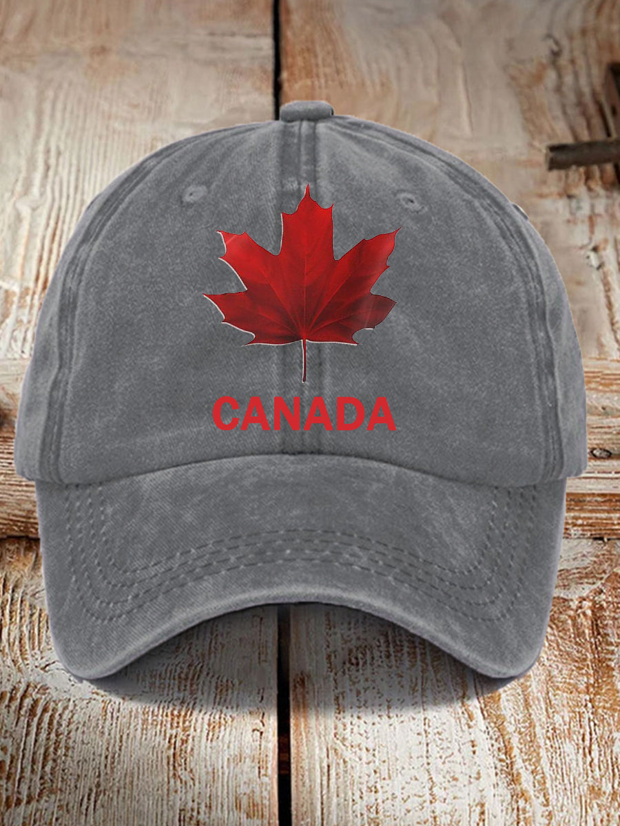 Unisex Canadian Maple Leaf Print Hat