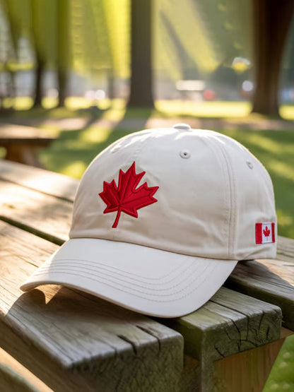 Unisex Canadian Flag And Maple Leaf Print Hat