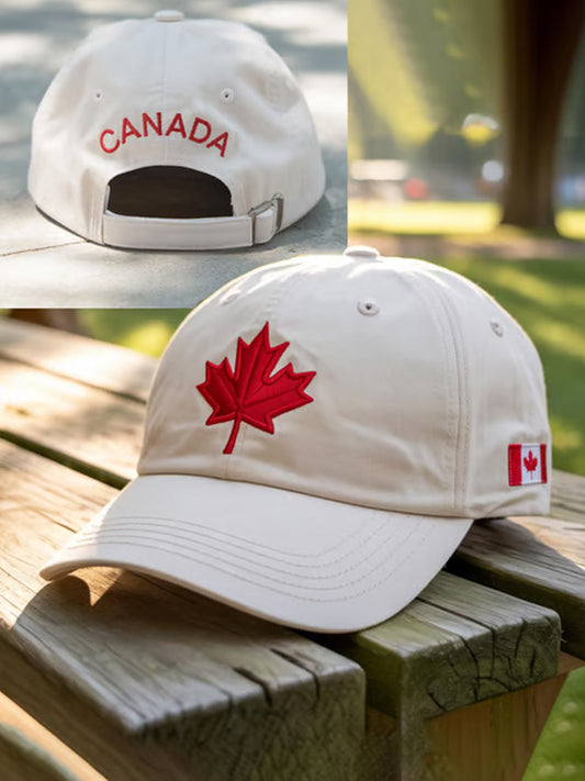 Unisex Canadian Flag And Maple Leaf Print Hat