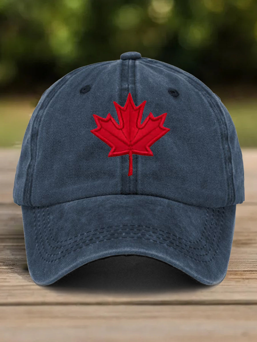 Unisex Canadian Flag And Maple Leaf Print Hat