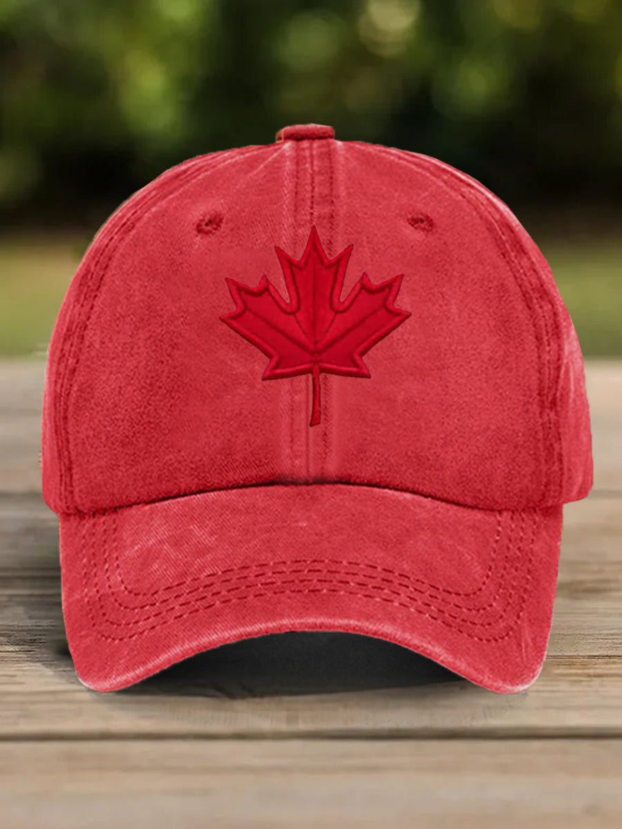 Unisex Canadian Flag And Maple Leaf Print Hat