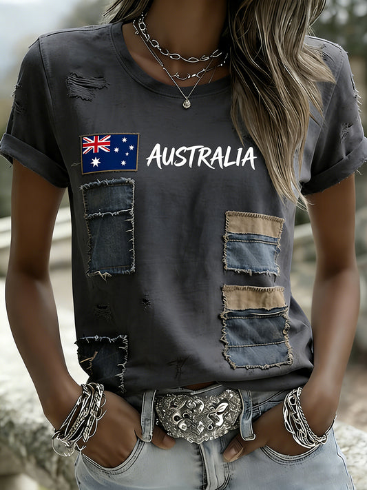 Women's Vintage Australian Holiday Casual Comfortable T-shirt
