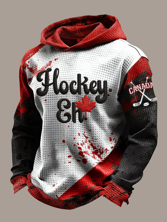 Men's Canadian Ice Hockey Printed Hoodie