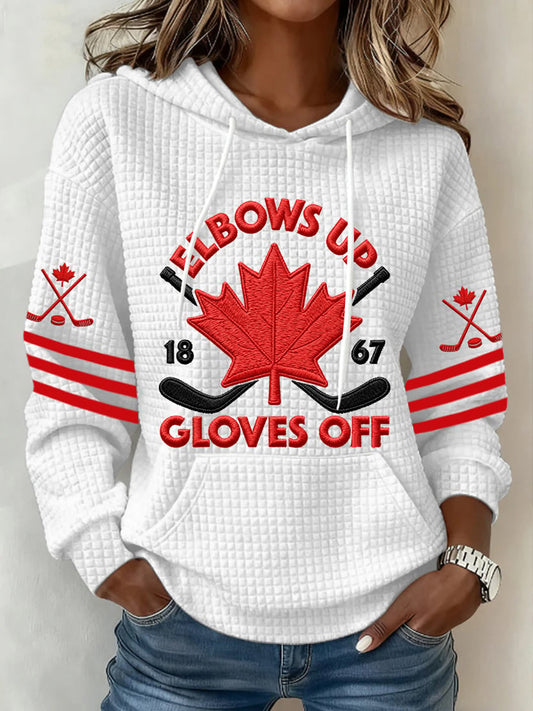 Men's Autumn Winter Canadian Ice Hockey Print Sporty Casual Top