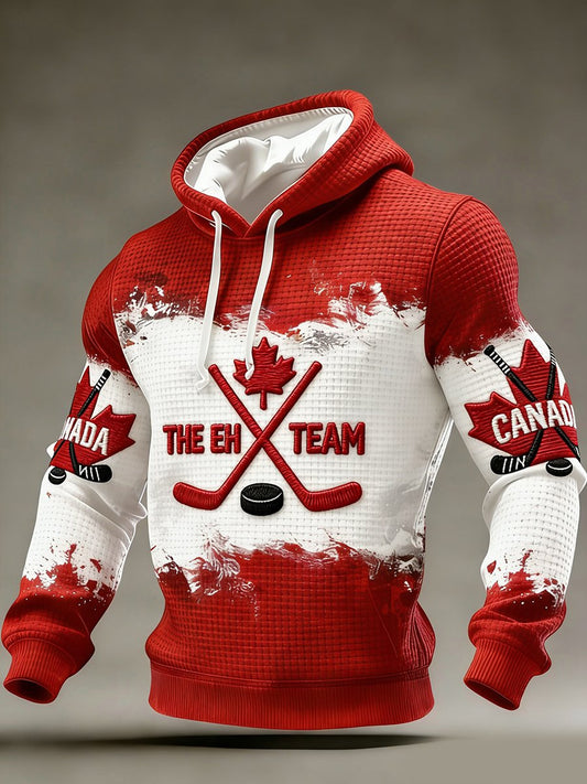 Men's Retro Canadian Hockey Hoodie