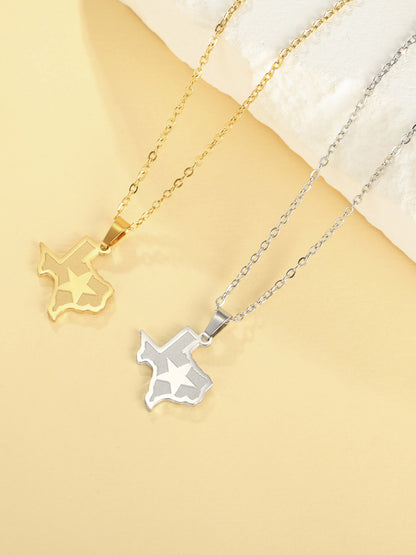 Texas pendant (gold and silver two)