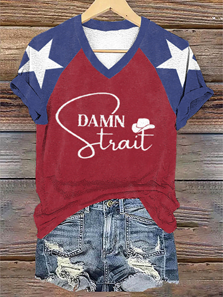 Women's Damn Strait Country Music Fan T-shirt