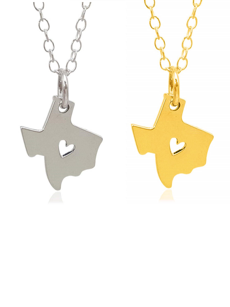 Texas pendant (gold and silver two)