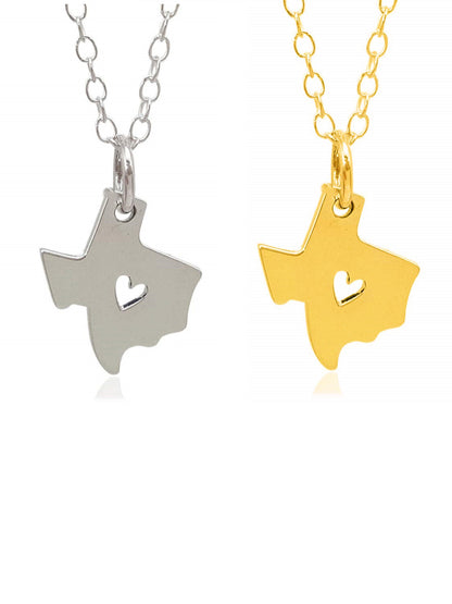 Texas pendant (gold and silver two)