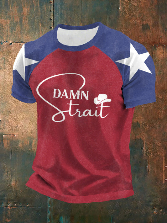 Men's Damn Strait Country Music Fan  short sleeve t-shirt