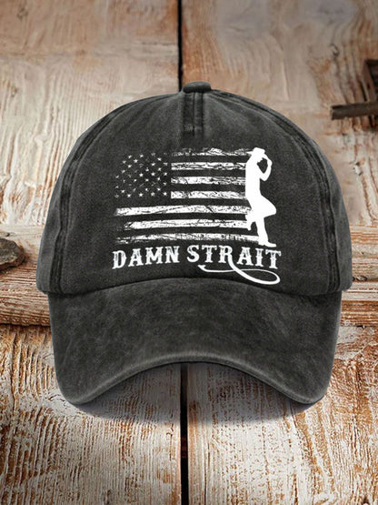 Unisex Damn Strait Country Music Fan Print Hat