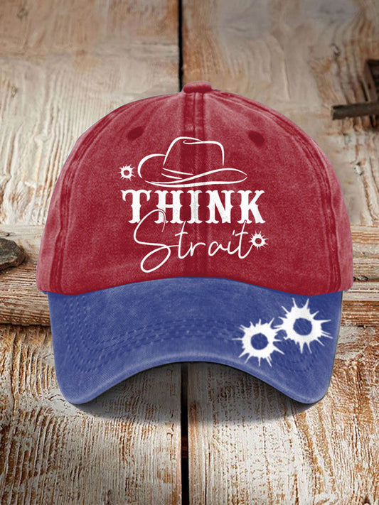Unisex Think Strait Country Music Fan Design Hat